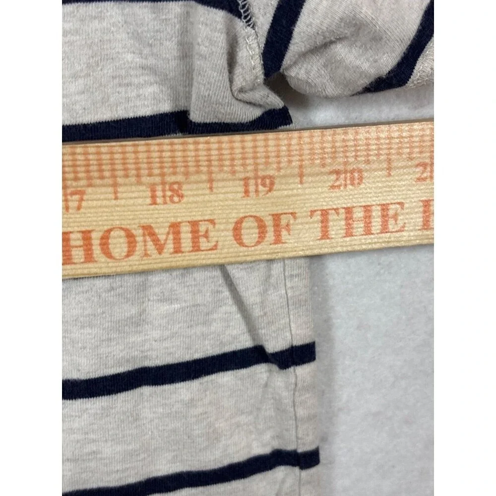 Banana Republic Authentic Tee Mens M Beige Blue Excellent Striped Supima Cotton
